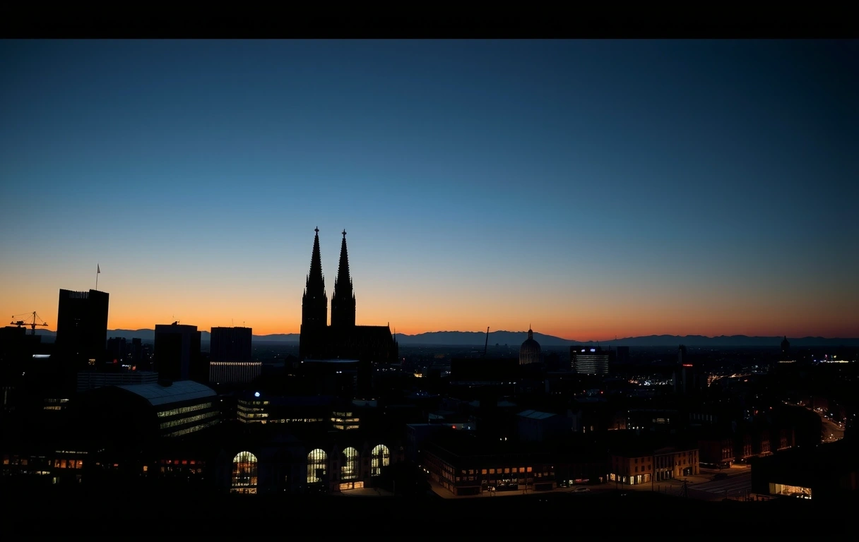 Cologne Skyline at Dusk